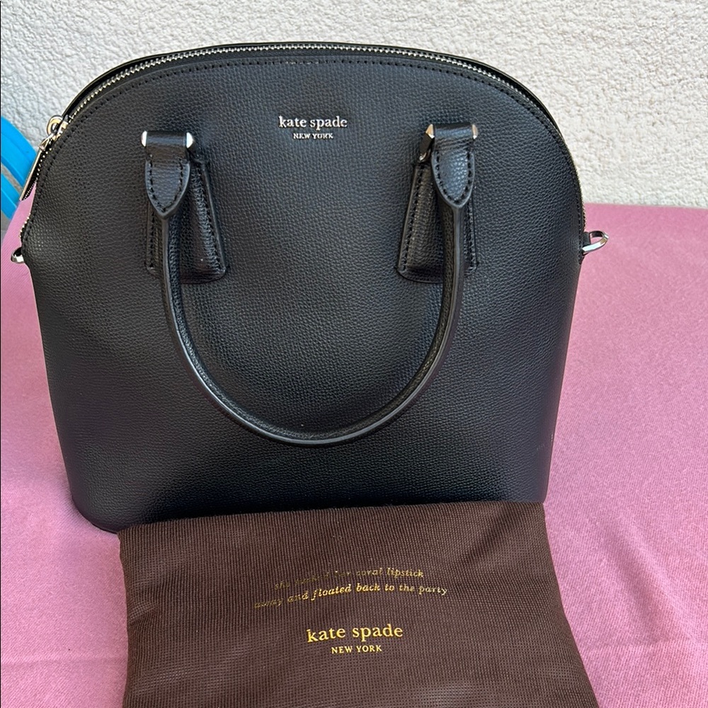 Kate Spade Black Satchel with Dome Silhouette